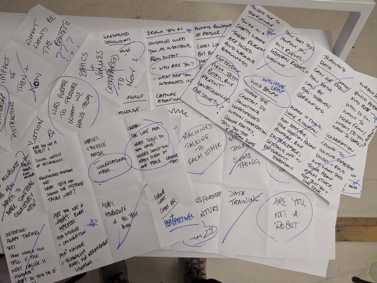 Engaging in rapid ideation exercises + exploring possible personalities for A.D.A