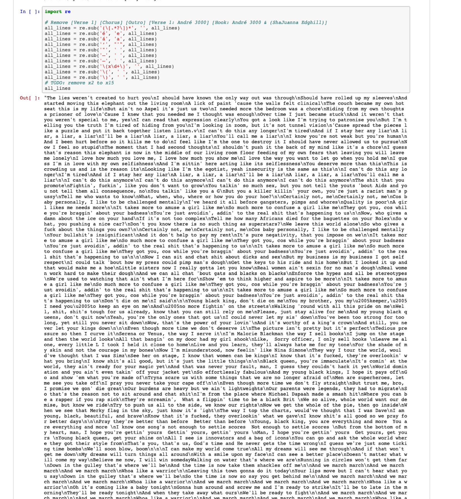 Colab of me training the dataset I had curated