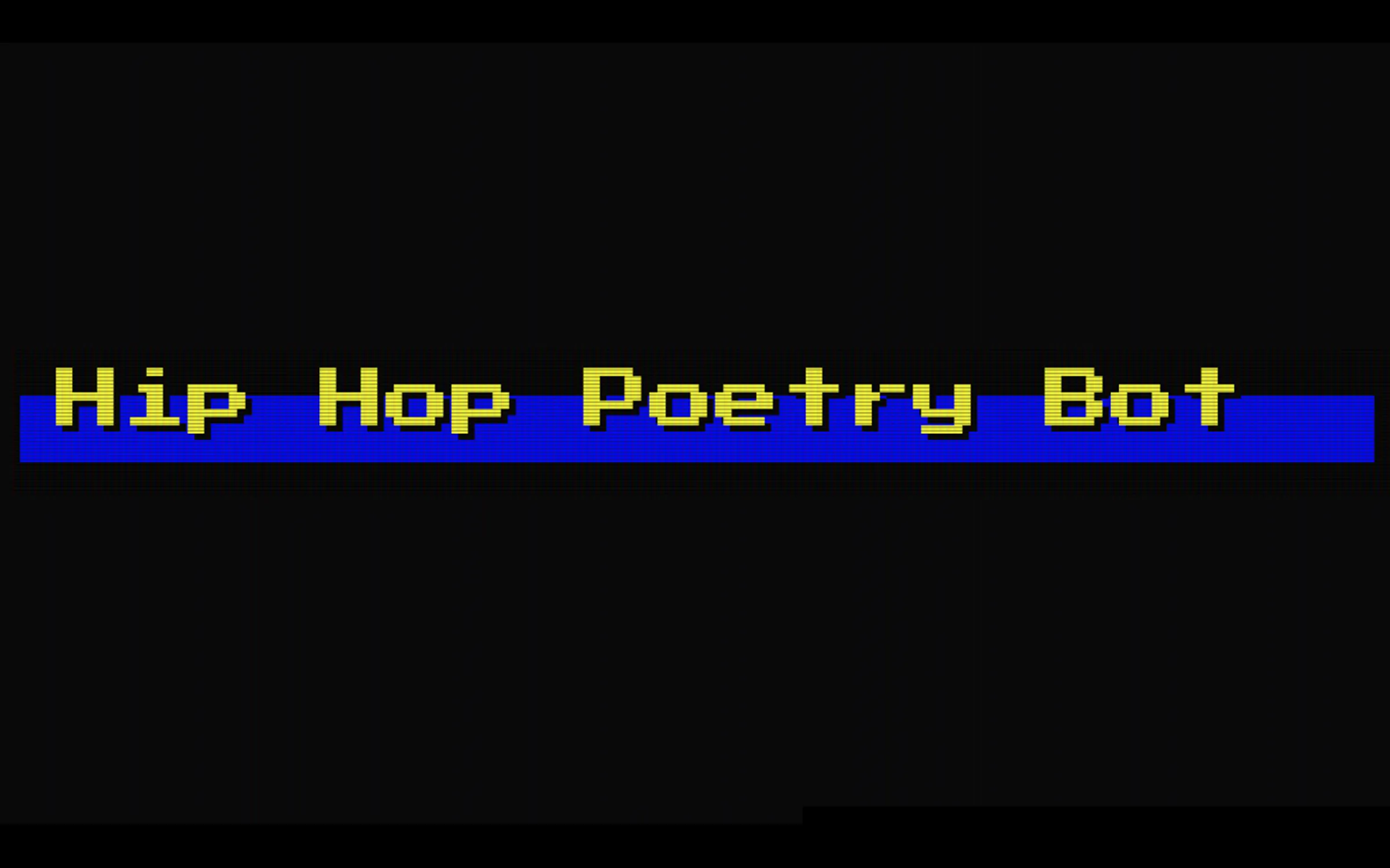 The Hip Hop Poetry Bot